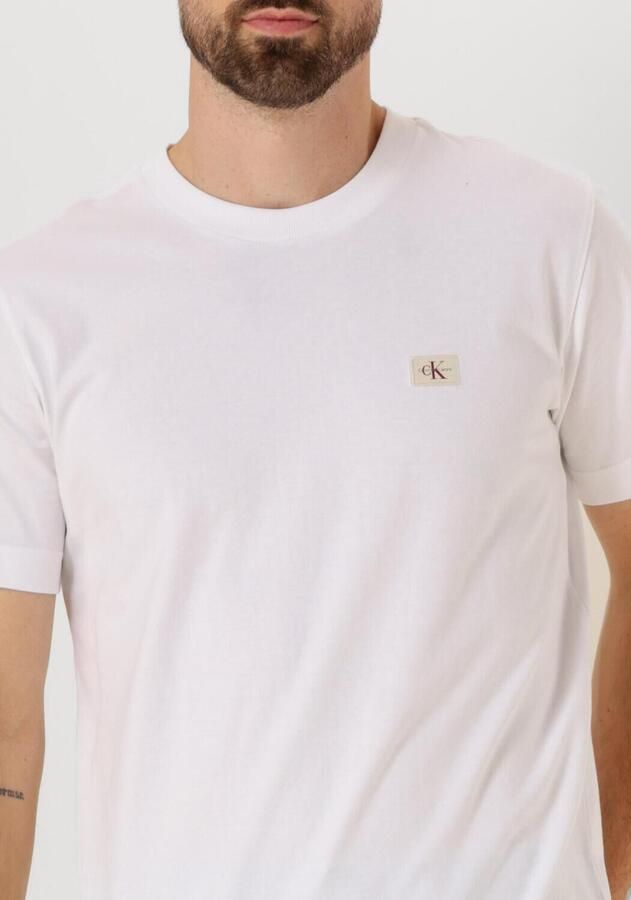 CALVIN KLEIN Heren Polo's & T-shirts Woven Label Regular Tee Wit