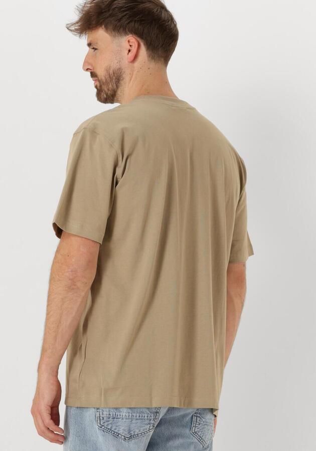CALVIN KLEIN Heren Polo's & T-shirts Woven Label Relaxed Tee Beige - Foto 2
