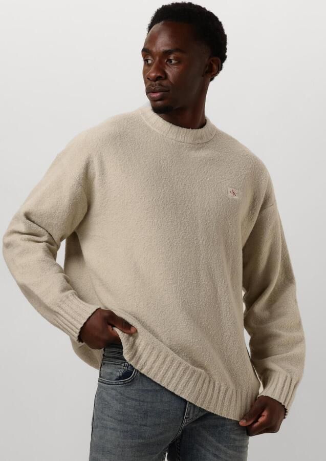 CALVIN KLEIN Heren Truien & Vesten Boucle Boxy Sweater Beige - Foto 4