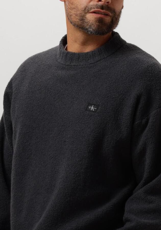 CALVIN KLEIN Heren Truien & Vesten Boucle Boxy Sweater Zwart - Foto 2