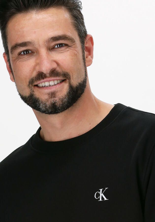 Calvin Klein Basic Sweatshirt Loose Fit Ronde Hals Lange Mouwen Geborduurd Logo Black Heren - Foto 3