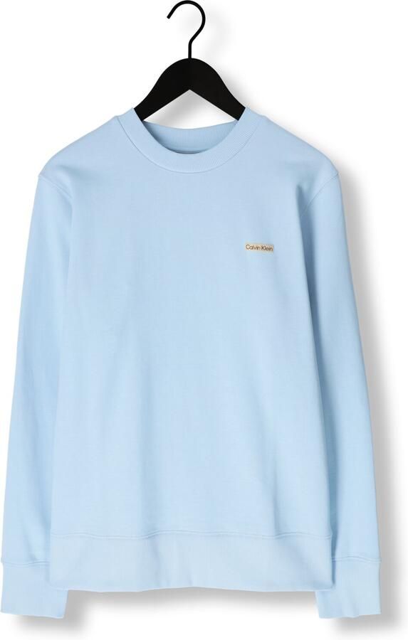CALVIN KLEIN Heren Truien & Vesten Label Crew Neck Lichtblauw - Foto 3
