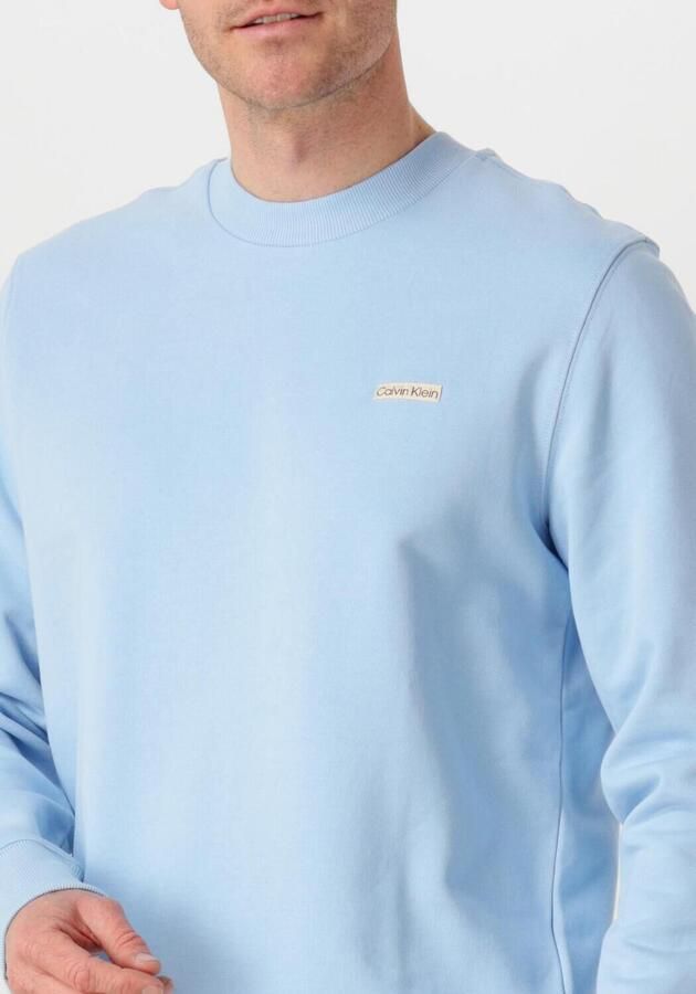 CALVIN KLEIN Heren Truien & Vesten Label Crew Neck Lichtblauw - Foto 1