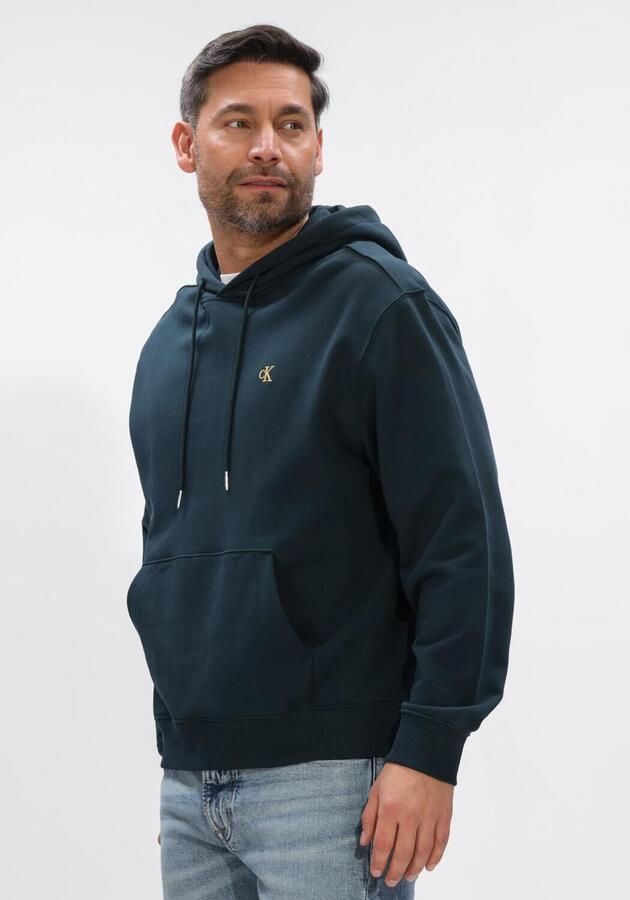 CALVIN KLEIN Heren Truien & Vesten Ls 350terry Eu Monogram Hoodie Petrol
