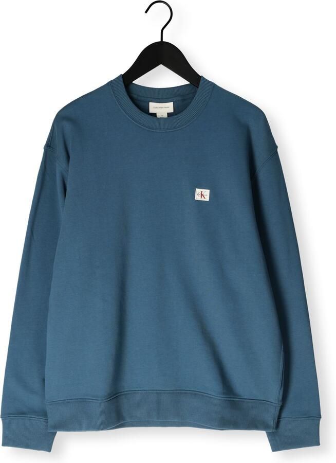 CALVIN KLEIN Heren Truien & Vesten Ls 350terry Ey Whsl Badge Crewne Petrol - Foto 2