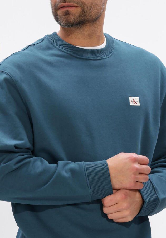 CALVIN KLEIN Heren Truien & Vesten Ls 350terry Ey Whsl Badge Crewne Petrol - Foto 6