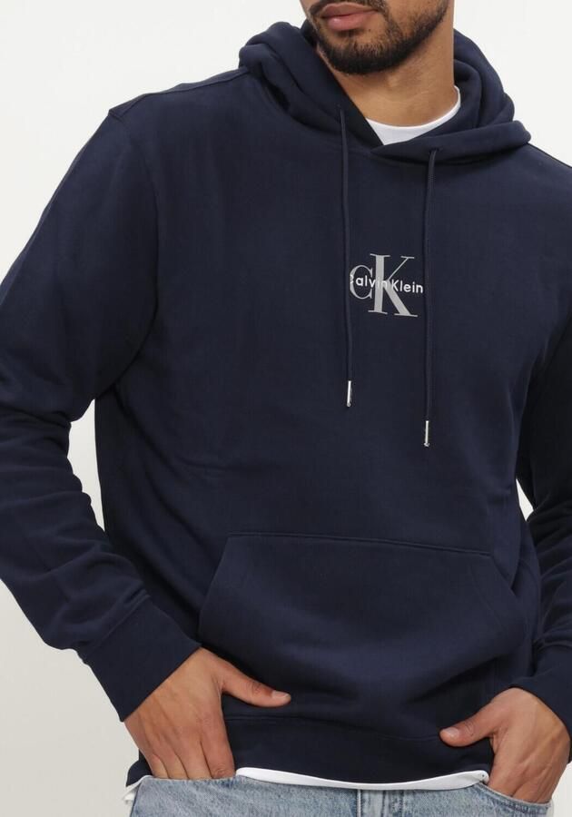 CALVIN KLEIN Heren Truien & Vesten Ls 350terry Micro Mnlg Hoodie Donkerblauw - Foto 4
