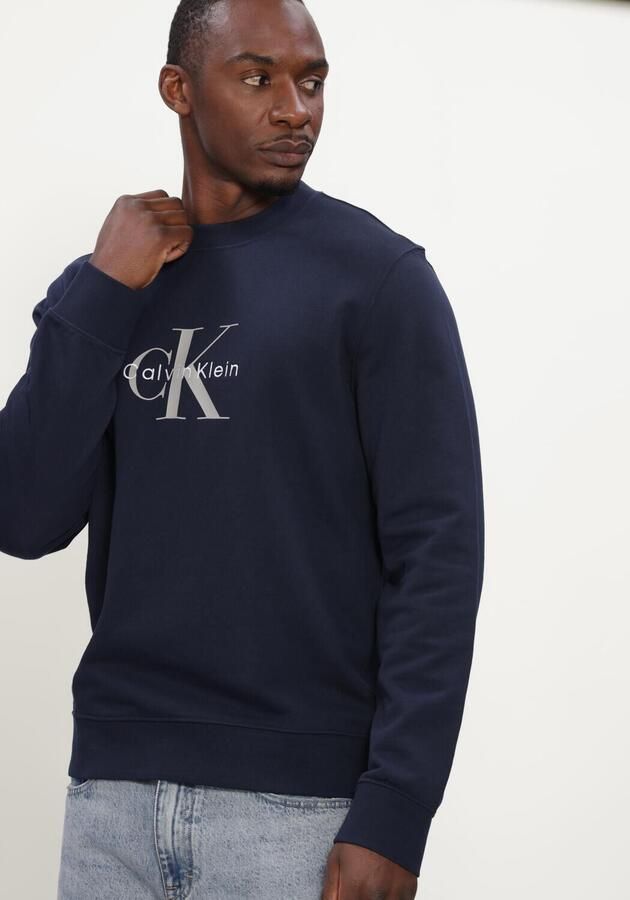 CALVIN KLEIN Heren Truien & Vesten Ls 350terry Mnlg Cn Swtshrt Donkerblauw - Foto 4