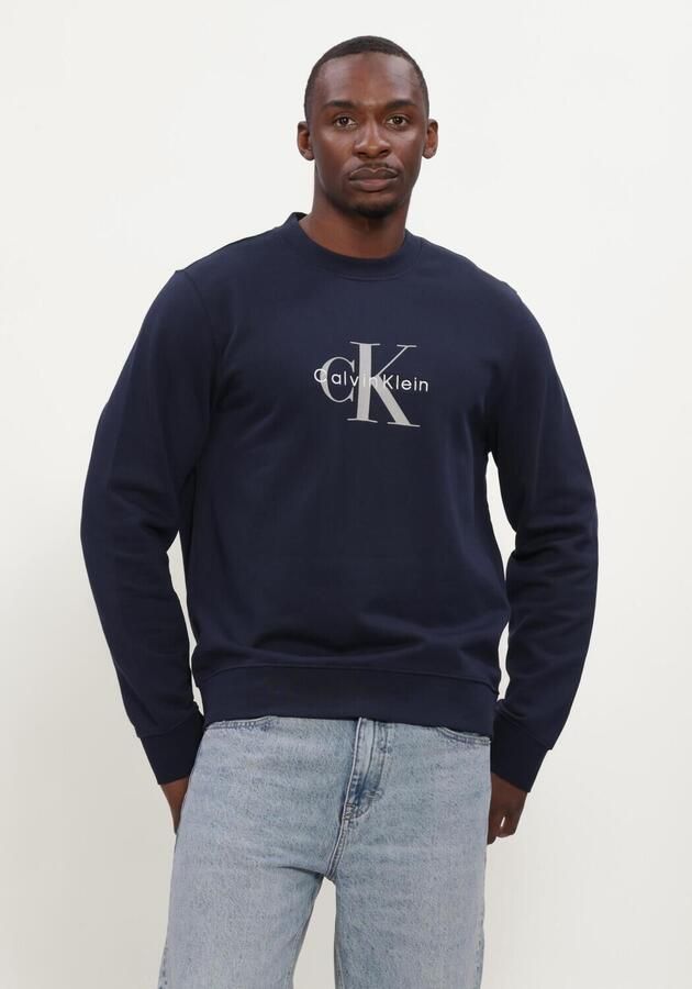 CALVIN KLEIN Heren Truien & Vesten Ls 350terry Mnlg Cn Swtshrt Donkerblauw