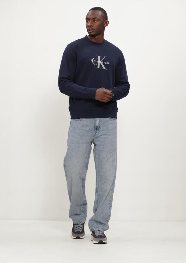 CALVIN KLEIN Heren Truien & Vesten Ls 350terry Mnlg Cn Swtshrt Donkerblauw - Foto 2