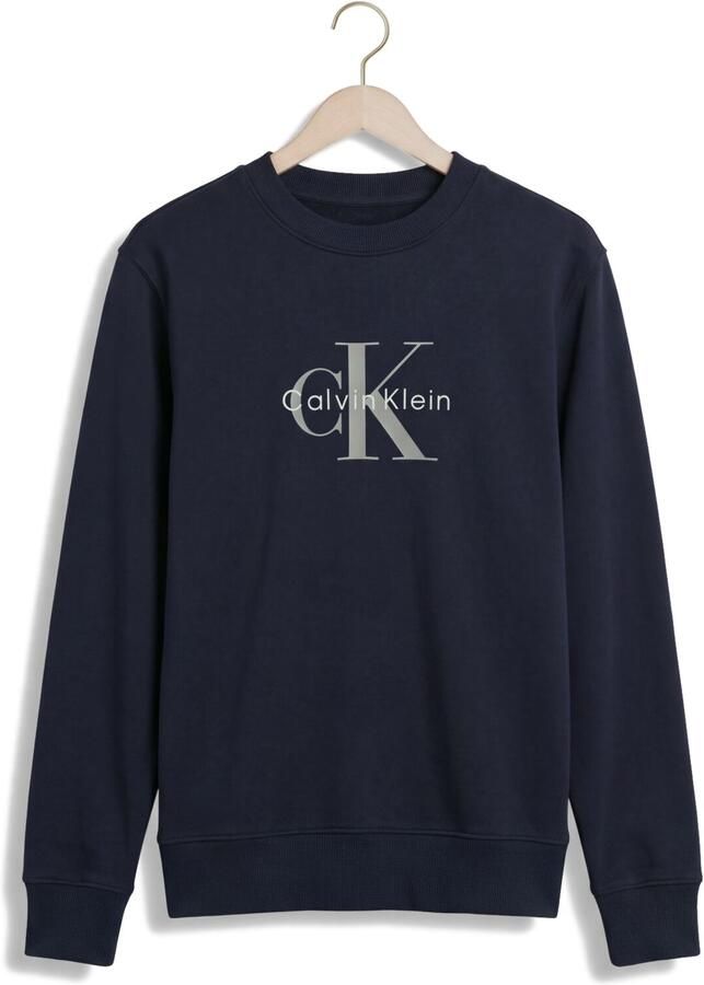 CALVIN KLEIN Heren Truien & Vesten Ls 350terry Mnlg Cn Swtshrt Donkerblauw - Foto 2