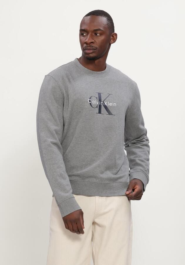 CALVIN KLEIN Heren Truien & Vesten Ls 350terry Mnlg Cn Swtshrt Grijs