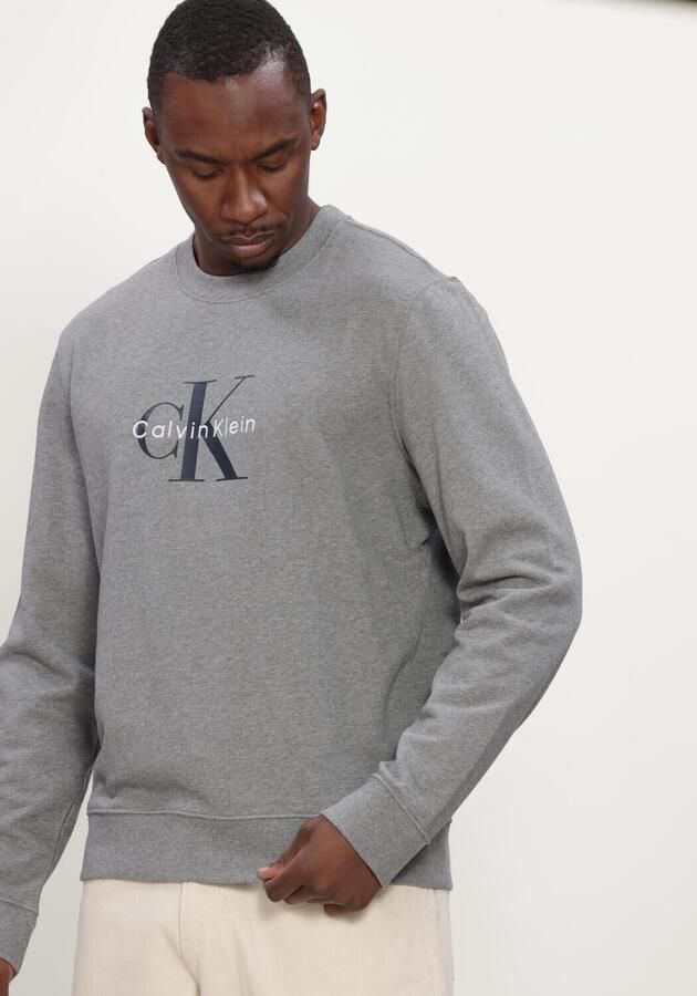 CALVIN KLEIN Heren Truien & Vesten Ls 350terry Mnlg Cn Swtshrt Grijs - Foto 3
