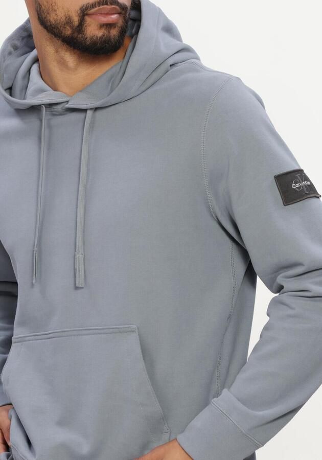 CALVIN KLEIN Heren Truien & Vesten Ls Eu 350terry Badge Hoodie Blauw - Foto 3