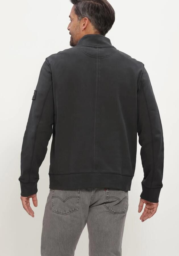 CALVIN KLEIN Heren Truien & Vesten Ls Eu 350terry Badge Qtr Zip Zwart - Foto 2
