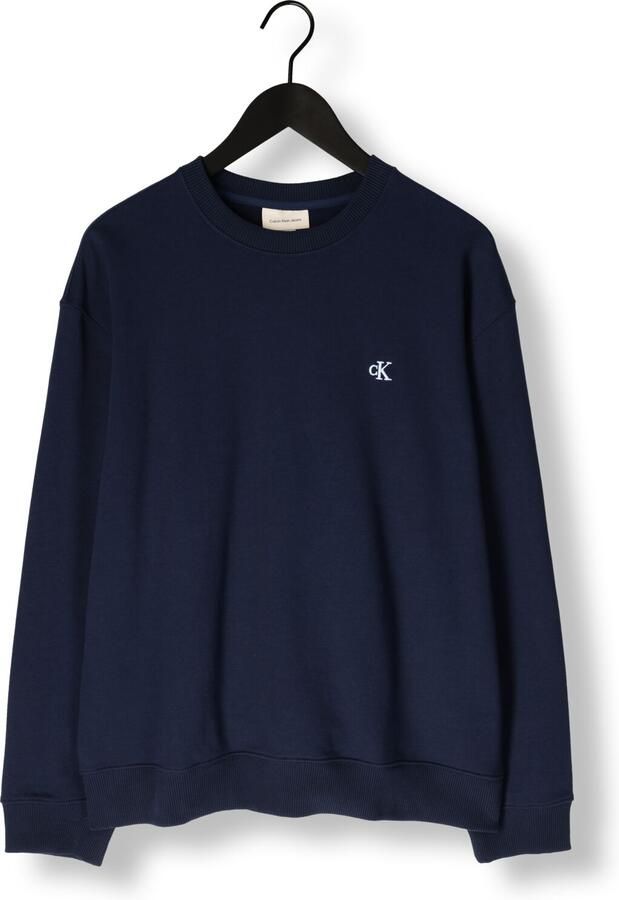 CALVIN KLEIN Heren Truien & Vesten Ls Eu 350terry Monogram Cn Sweat Donkerblauw - Foto 3