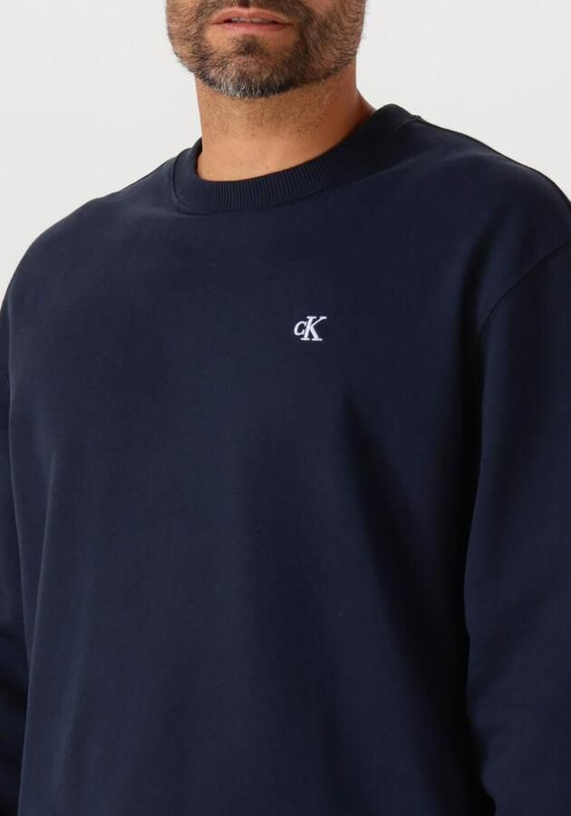 CALVIN KLEIN Heren Truien & Vesten Ls Eu 350terry Monogram Cn Sweat Donkerblauw - Foto 2