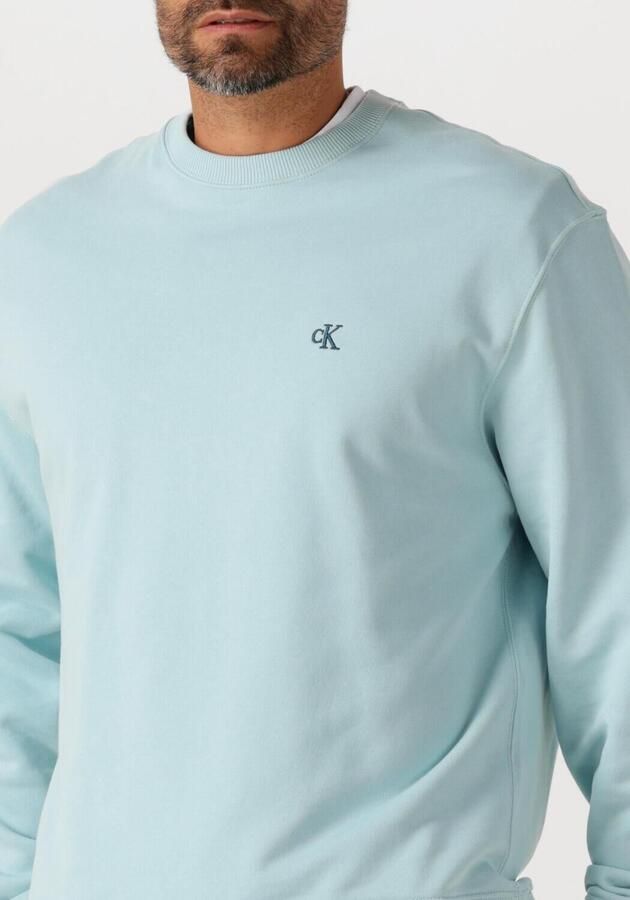 CALVIN KLEIN Heren Truien & Vesten Ls Eu 350terry Monogram Cn Sweat Lichtblauw - Foto 2