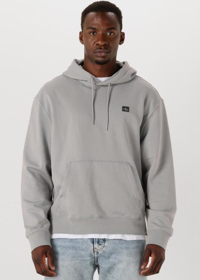 CALVIN KLEIN Heren Truien & Vesten Ls Eu Badge 350 Terry Hoodie Grijs - Foto 4