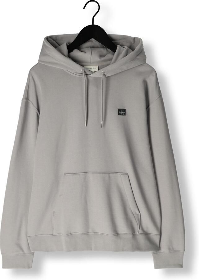CALVIN KLEIN Heren Truien & Vesten Ls Eu Badge 350 Terry Hoodie Grijs