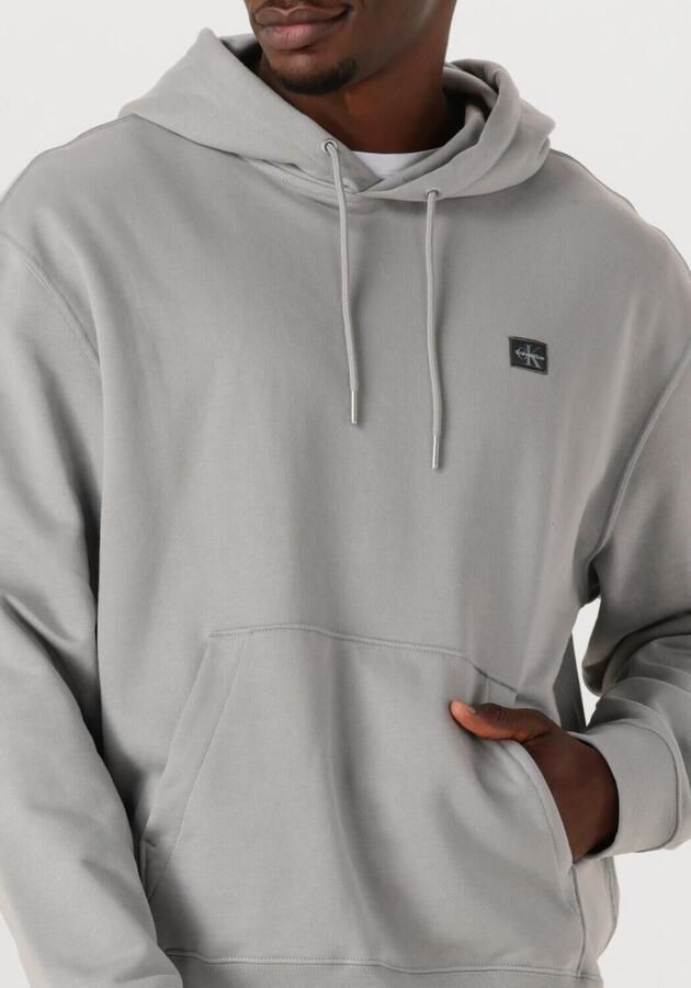 CALVIN KLEIN Heren Truien & Vesten Ls Eu Badge 350 Terry Hoodie Grijs - Foto 3