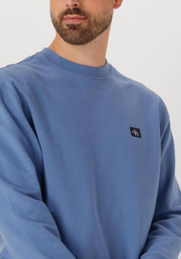 CALVIN KLEIN Heren Truien & Vesten Ls Eu Badge 350terry Cn Swtshrt Blauw - Foto 3