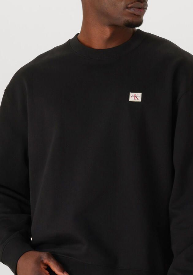 CALVIN KLEIN Heren Truien & Vesten Ls Eu Badge 350terry Cn Swtshrt Zwart - Foto 2