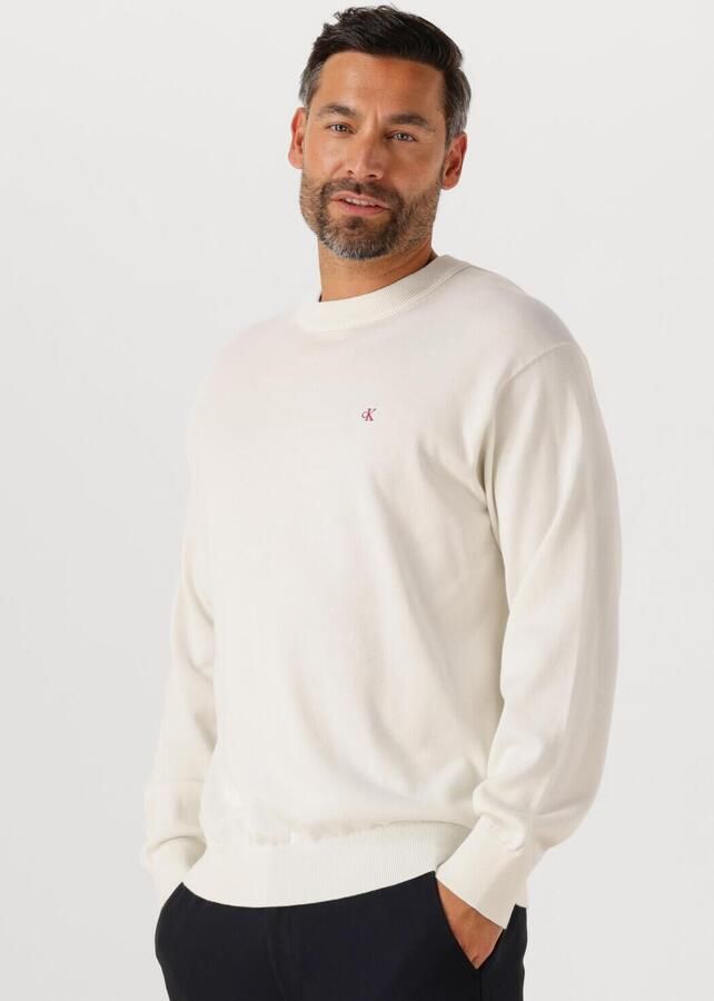 CALVIN KLEIN Heren Truien & Vesten Ls Ez Cotton Crewnk Sweater 12gg Creme - Foto 4