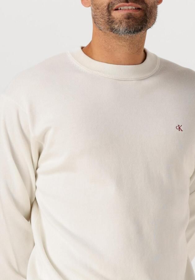 CALVIN KLEIN Heren Truien & Vesten Ls Ez Cotton Crewnk Sweater 12gg Creme - Foto 2