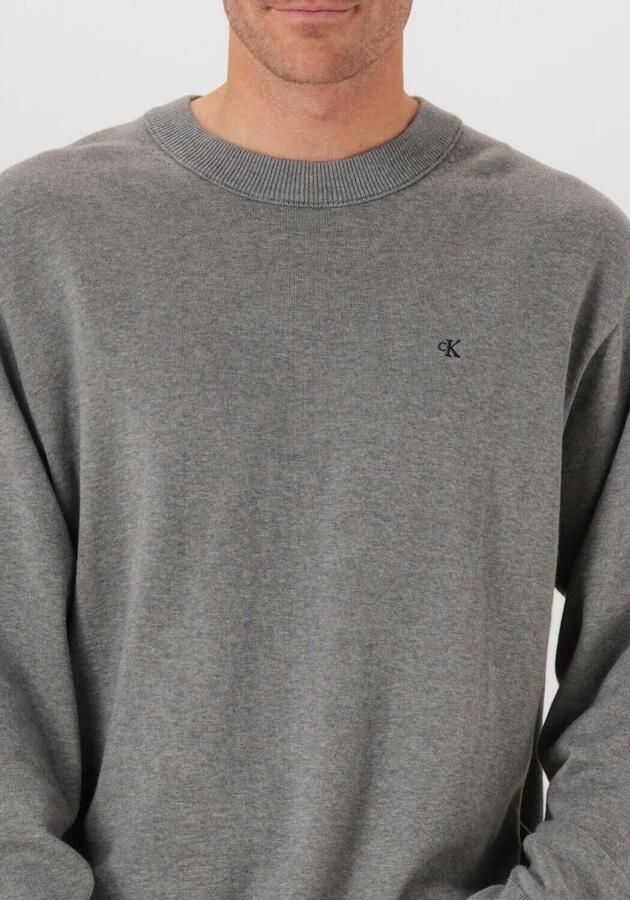 CALVIN KLEIN Heren Truien & Vesten Ls Ez Cotton Crewnk Sweater 12gg Grijs - Foto 2