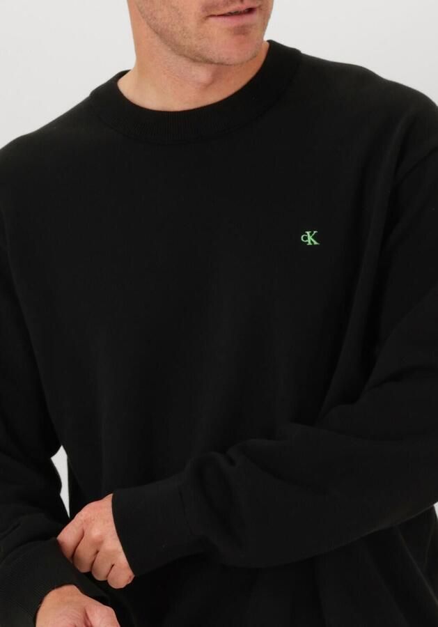 CALVIN KLEIN Heren Truien & Vesten Ls Ez Cotton Crewnk Sweater 12gg Zwart - Foto 2