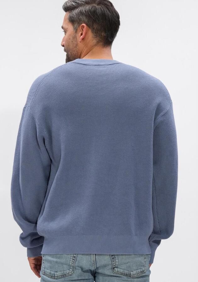 CALVIN KLEIN Heren Truien & Vesten Ls Ez Cotton Waffle Crewnk Swtr 9 Blauw - Foto 2