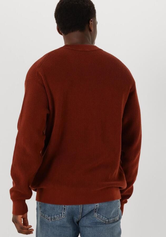 CALVIN KLEIN Heren Truien & Vesten Ls Ez Cotton Waffle Crewnk Swtr 9 Bruin