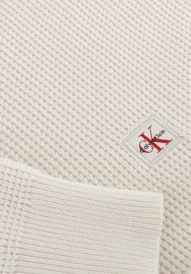 CALVIN KLEIN Heren Truien & Vesten Ls Ez Cotton Waffle Crewnk Swtr 9 Ecru - Foto 2