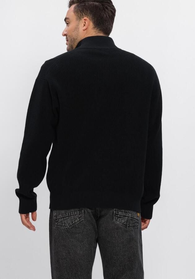 CALVIN KLEIN Heren Truien & Vesten Ls Ez Cotton Waffle Quarter Zip Zwart - Foto 2