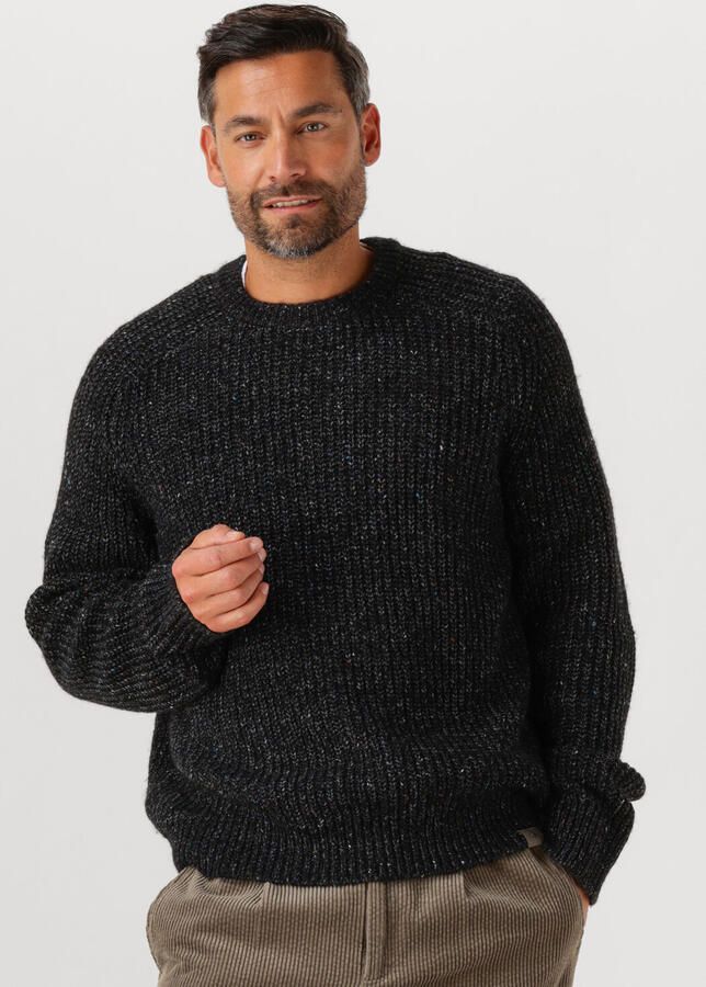 CALVIN KLEIN Heren Truien & Vesten Ls Novelty Yarn Raglan Crewnk Sw Donkergrijs - Foto 4