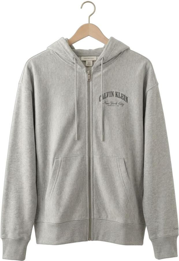 CALVIN KLEIN Heren Truien & Vesten Ls Premium Terry Calvin Collegia Lichtgrijs - Foto 4
