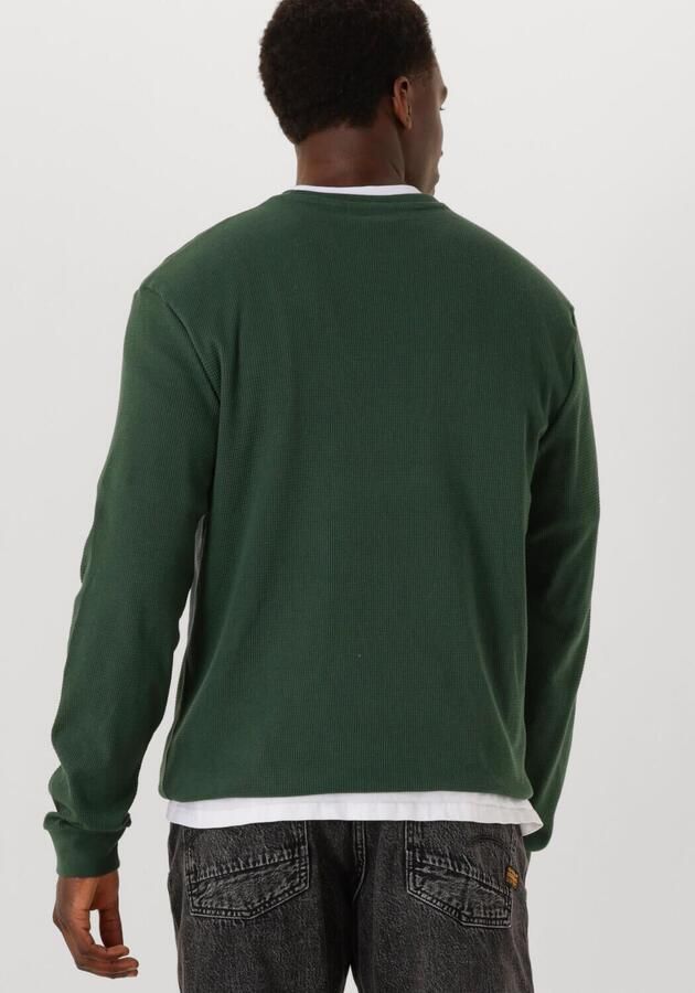 CALVIN KLEIN Heren Truien & Vesten Ls Waffle Badge Crewnk Tee Donkergroen - Foto 2