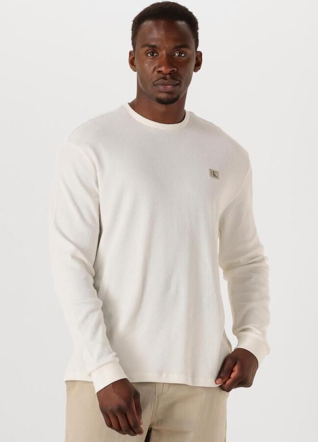 Calvin Klein Jeans T-Shirt Lange Mouw LS WAFFLE BADGE CREW LV040EM217 - Foto 4