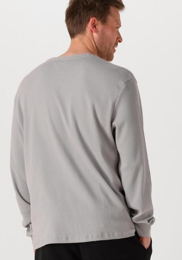 CALVIN KLEIN Heren Truien & Vesten Ls Waffle Badge Crewnk Tee Grijs