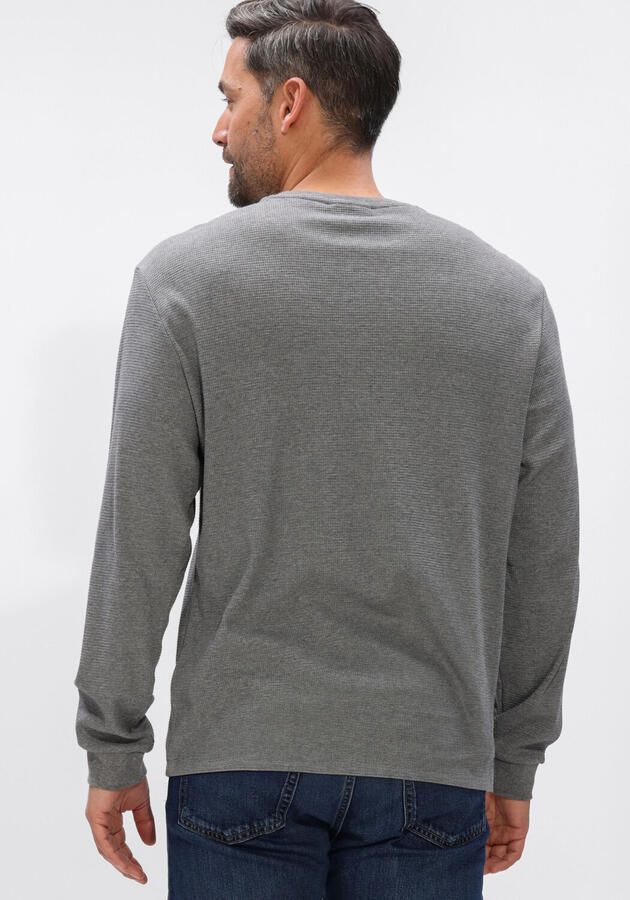 Calvin Klein Jeans Slim fit shirt met lange mouwen en logopatch model 'Waffle' - Foto 3