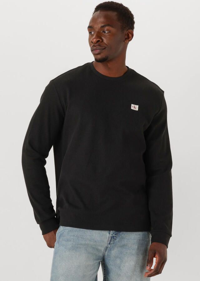 Calvin Klein Jeans T-Shirt Lange Mouw LS WAFFLE BADGE CREW LV040EM217 - Foto 4