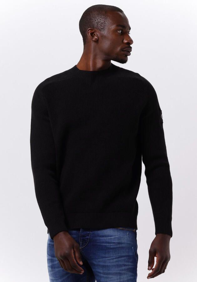 Calvin Klein Jeans Gebreide trui met labelpatch model 'MONOLOGO BADGE SWEATER' - Foto 3
