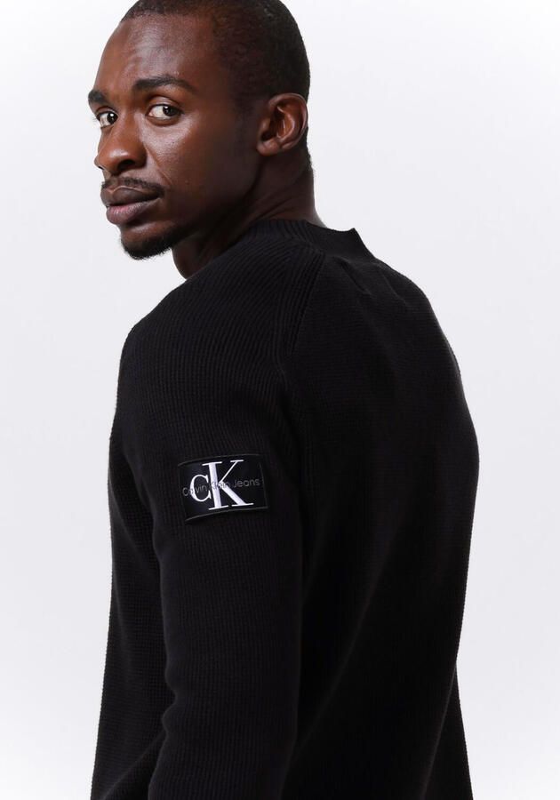 Calvin Klein Jeans Gebreide trui met labelpatch model 'MONOLOGO BADGE SWEATER' - Foto 2