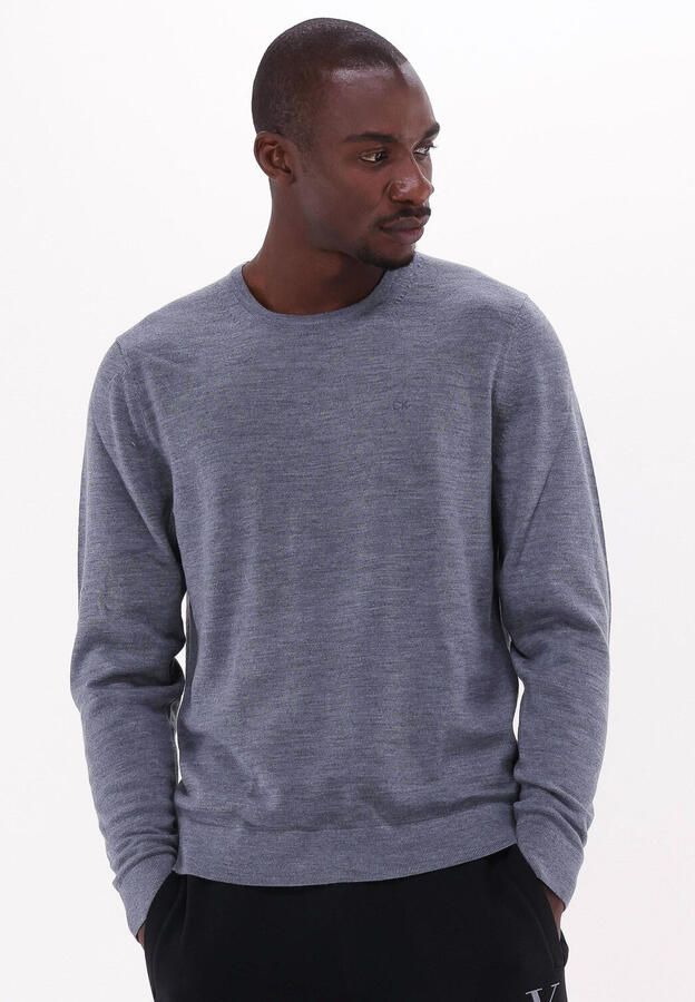 CALVIN KLEIN Heren Truien & Vesten Superior Wool Crew Neck Sweater Grijs - Foto 4