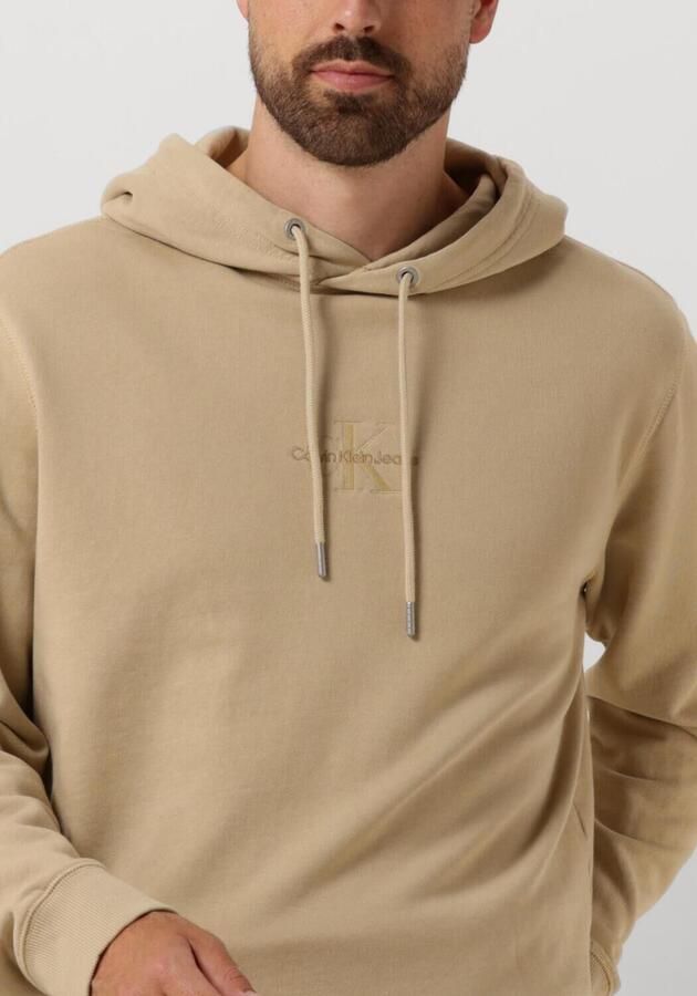 Calvin Klein Jeans Monologo Sweater Herfst Winter Collectie Beige Heren - Foto 2