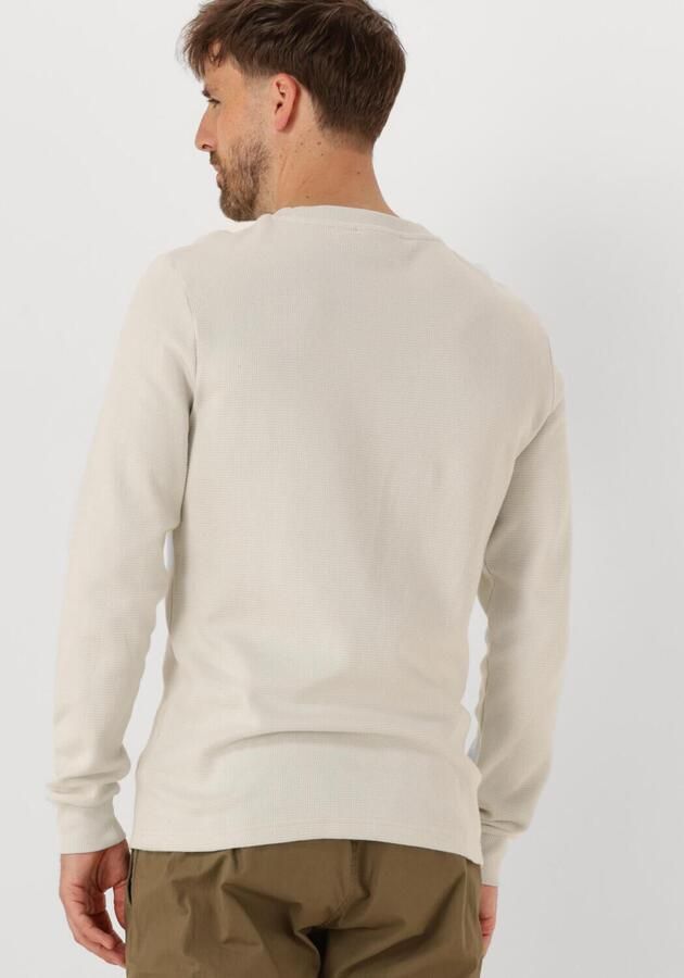 CALVIN KLEIN Heren Truien & Vesten Woven Label Waffle Ls Tee Beige