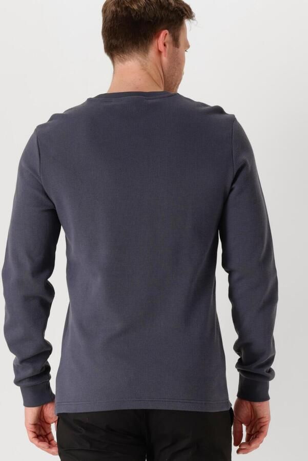 CALVIN KLEIN Heren Truien & Vesten Woven Label Waffle Ls Tee Blauw - Foto 2