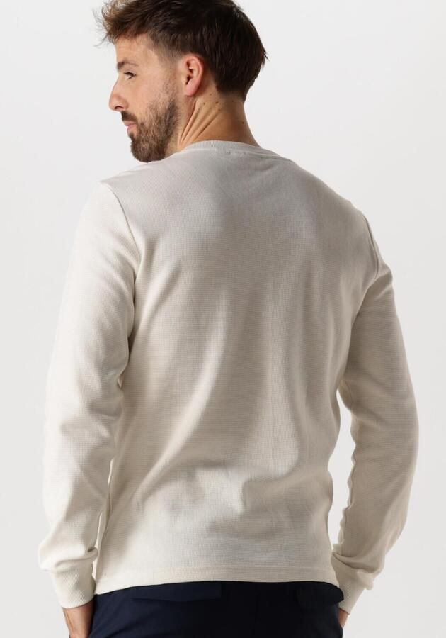 CALVIN KLEIN Heren Truien & Vesten Woven Label Waffle Ls Tee Wit