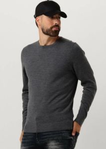 Calvin Klein Donkergrijze Trui Merino Crew Neck Sweater